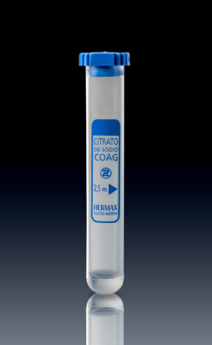 Tubo 12x75 PP COAG 2.5ml Tapa Perforable Flat