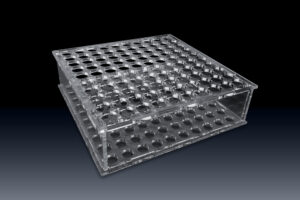 Gradilla Acrílico Transparente 100 Tubos